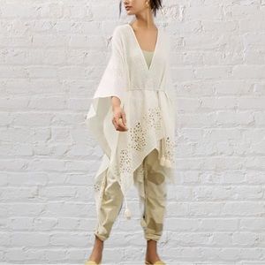 Anthropologie Shawl cream